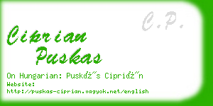 ciprian puskas business card